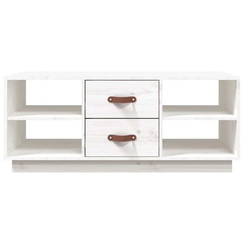 Tavolino-da-Salotto-Bianco-100x50x41-cm-Legno-Massello-di-Pino