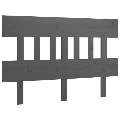 Testiera-per-Letto-Grigia-2035x3x81-cm-Legno-Massello-di-Pino