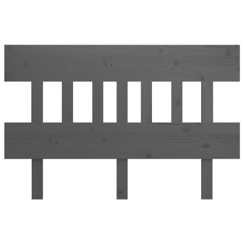 Testiera-per-Letto-Grigia-2035x3x81-cm-Legno-Massello-di-Pino