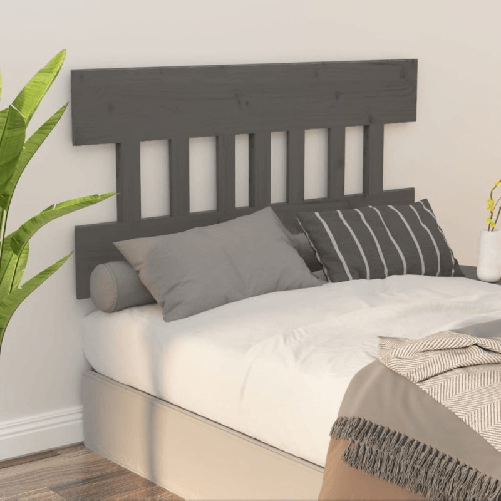 Testiera-per-Letto-Grigia-2035x3x81-cm-Legno-Massello-di-Pino