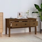Tavolino-da-Salotto-Miele-102x49x55cm-in-Legno-Massello-di-Pino
