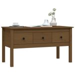Tavolino-da-Salotto-Miele-102x49x55cm-in-Legno-Massello-di-Pino