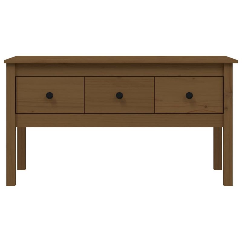 Tavolino-da-Salotto-Miele-102x49x55cm-in-Legno-Massello-di-Pino