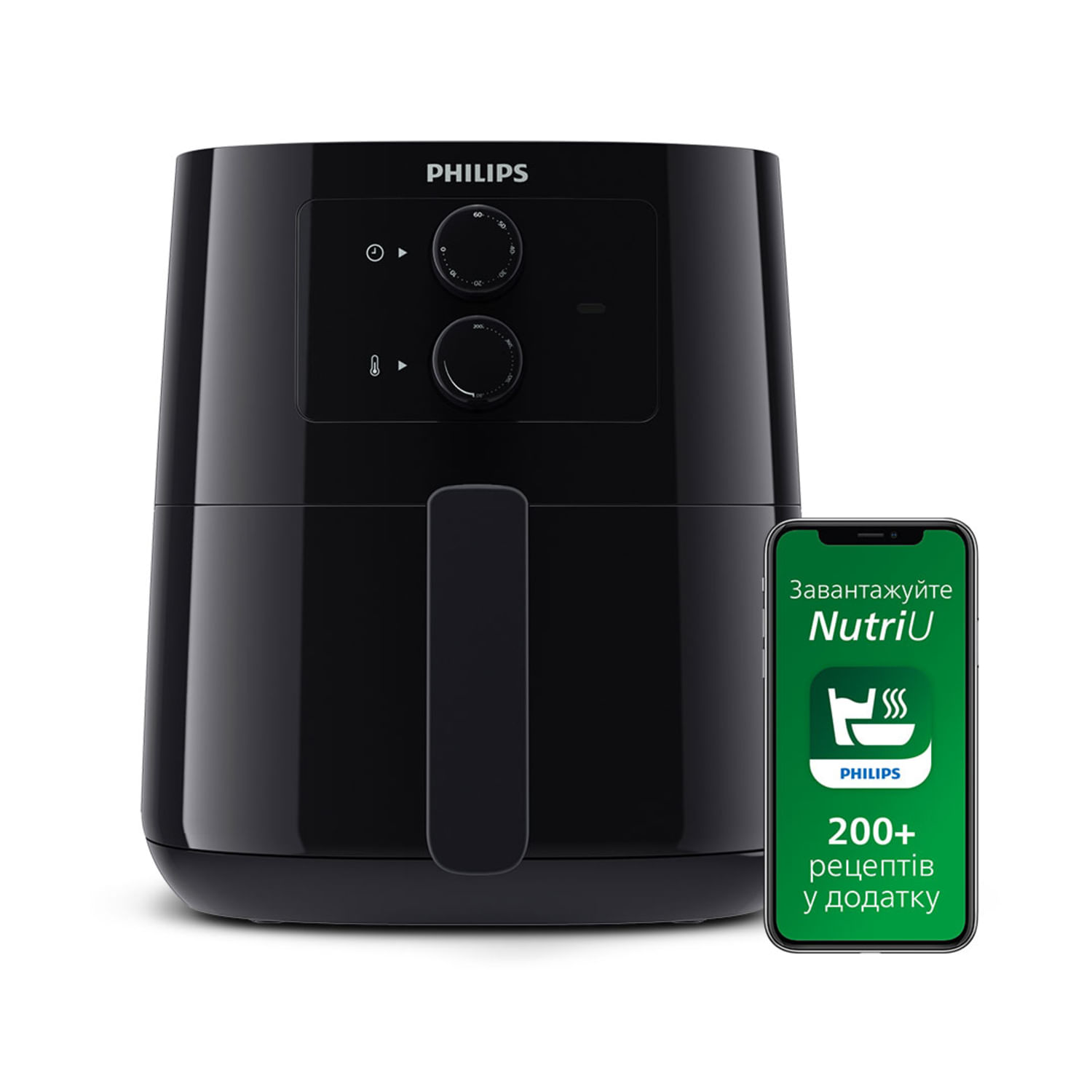Philips 3000 series Airfryer 4.1L - 4 porzioni HD9200/90, Friggitrice ad aria 12-in-1, App per ricette Philips Friggitrice ad Aria Philips HD9200/90 Nero 1400 W