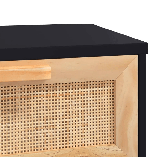 Tavolino-Nero-80x40x30-cm-Legno-Multistrato-e-Massello-di-Pino