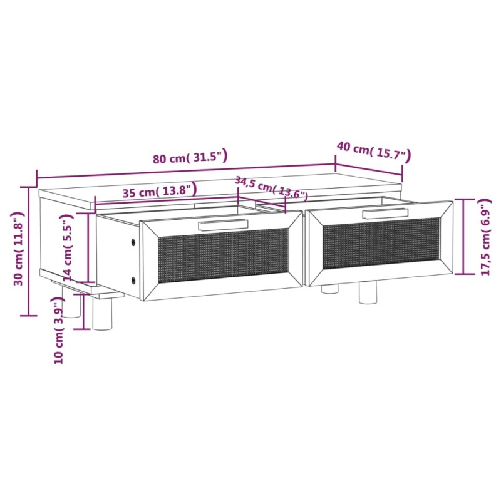 Tavolino-Nero-80x40x30-cm-Legno-Multistrato-e-Massello-di-Pino