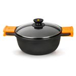 BRA Efficient 5,7 L Nero Alluminio diametro inferiore: 21,8 cm, diametro superiore: 28 cm, Spessore fondo: 6 mm.