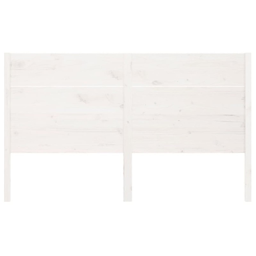 Testiera-per-Letto-Bianca-206x4x100-cm-Legno-Massello-di-Pino