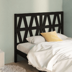 Testiera-per-Letto-Nera-126x4x100-cm-in-Legno-Massello-di-Pino