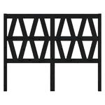 Testiera-per-Letto-Nera-126x4x100-cm-in-Legno-Massello-di-Pino