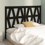 Testiera-per-Letto-Nera-126x4x100-cm-in-Legno-Massello-di-Pino
