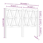 Testiera-per-Letto-Nera-126x4x100-cm-in-Legno-Massello-di-Pino