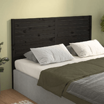 Testiera-per-Letto-Nera-126x4x100-cm-in-Legno-Massello-di-Pino