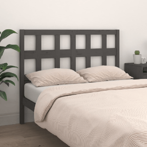 Testiera-per-Letto-Grigia-2055x4x100-cm-Legno-Massello-di-Pino