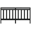 Testiera-per-Letto-Nera-206x4x100-cm-in-Legno-Massello-di-Pino