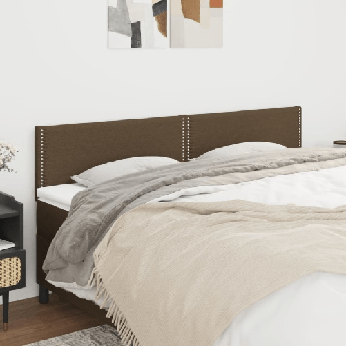 Testiera-2-pz-Marrone-Scuro-100x5x78-88-cm-in-Tessuto