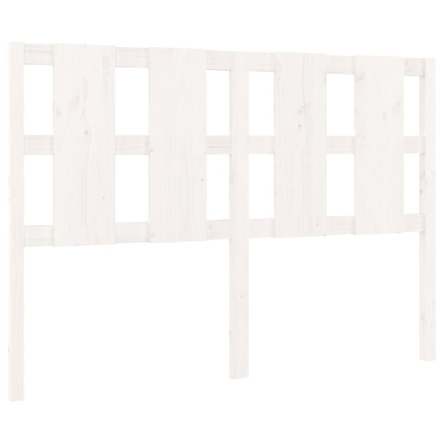 Testiera-per-Letto-Bianca-1255x4x100-cm-Legno-Massello-di-Pino
