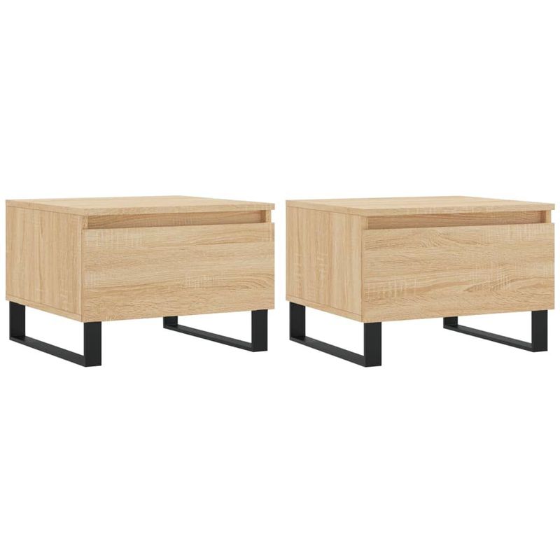 Tavolini-Salotto-2pz-Rovere-Sonoma-50x46x35cm-Legno-Multistrato