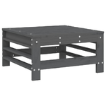 vidaXL-Poggiapiedi-Giardino-con-Cuscini-2pz-Legno-Massello-Pino-Grigio