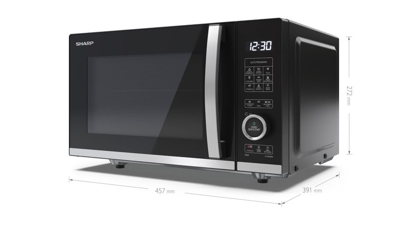 Sharp-YC-QG204AE-B-forno-a-microonde-Superficie-piana-Microonde-con-grill-20-L-800-W-Nero