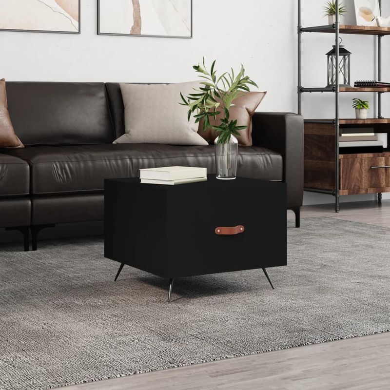 vidaXL-Tavolini-da-Salotto-2-pz-Neri-50x50x40-cm-in-Legno-Multistrato