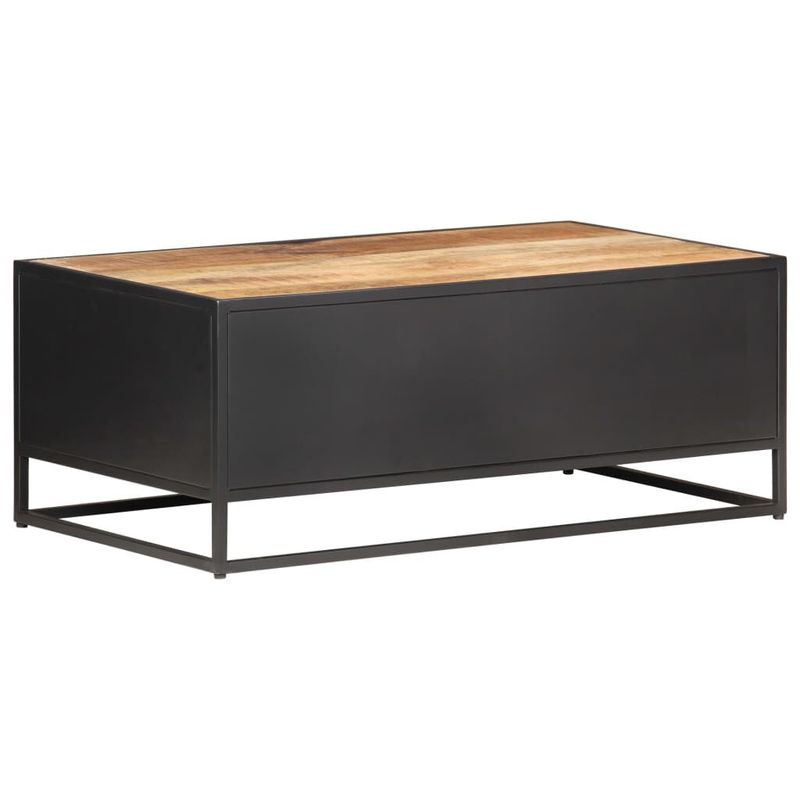 vidaXL-Tavolino-da-Salotto-90x50x35-cm-Legno-di-Mango-Grezzo-e-Canna