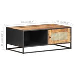 vidaXL-Tavolino-da-Salotto-90x50x35-cm-Legno-di-Mango-Grezzo-e-Canna