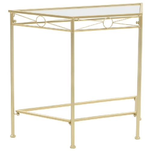 vidaXL-Tavolino-Vintage-in-Metallo-87x34x73-cm-Oro