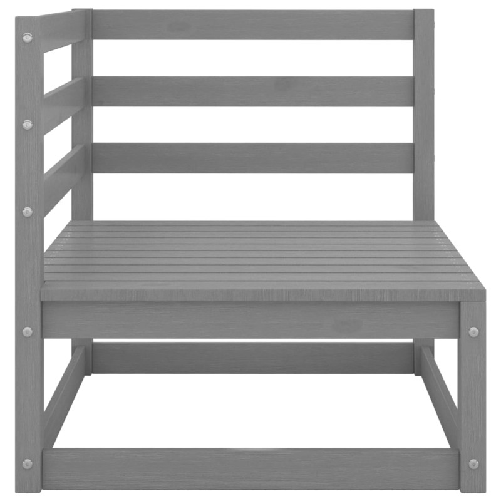 vidaXL-Set-Divani-da-Giardino-3-pz-Grigio-in-Legno-Massello-di-Pino