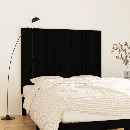 vidaXL-Testiera-da-Parete-Nera-1465x3x110cm-in-Legno-Massello-di-Pino