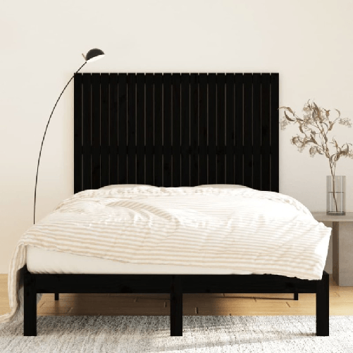 vidaXL-Testiera-da-Parete-Nera-1465x3x110cm-in-Legno-Massello-di-Pino