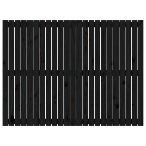 vidaXL-Testiera-da-Parete-Nera-1465x3x110cm-in-Legno-Massello-di-Pino