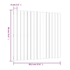 vidaXL-Testiera-da-Parete-Nera-955x3x90-cm-in-Legno-Massello-di-Pino