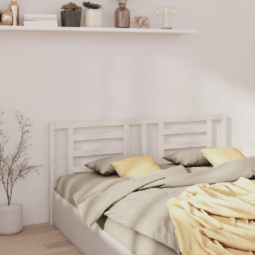 Testiera-per-Letto-Bianca-186x4x100cm-in-Legno-Massello-di-Pino