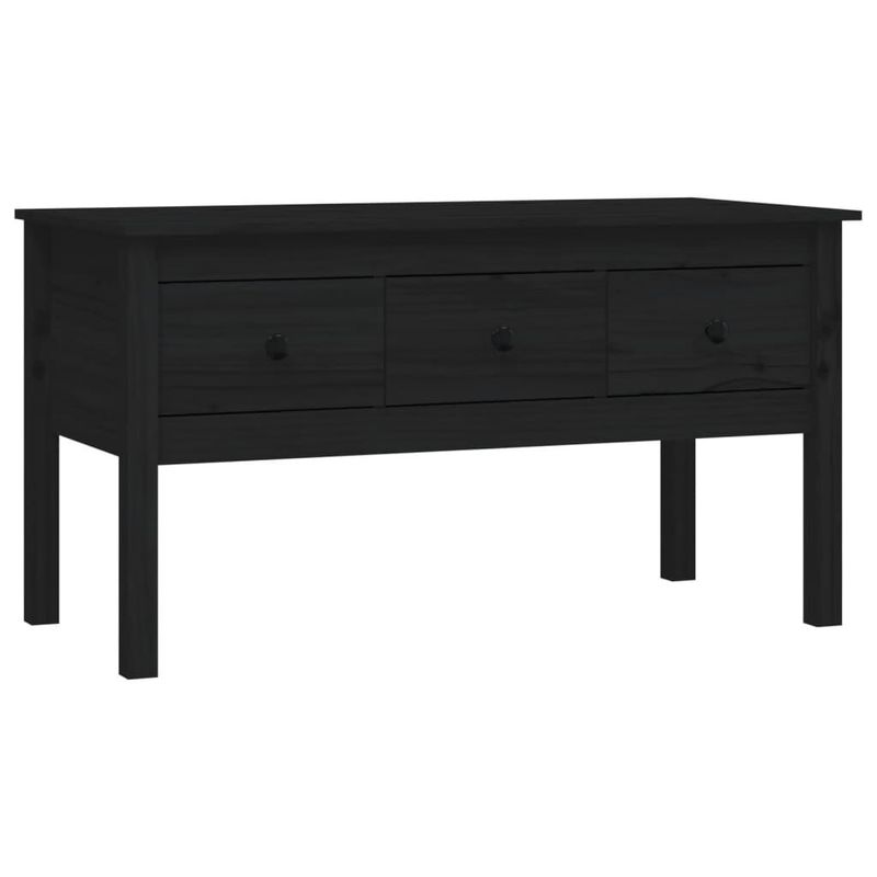 Tavolino-da-Salotto-Nero-102x49x55-cm-in-Legno-Massello-di-Pino