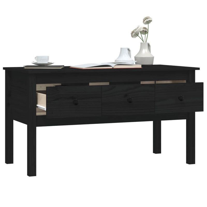 Tavolino-da-Salotto-Nero-102x49x55-cm-in-Legno-Massello-di-Pino