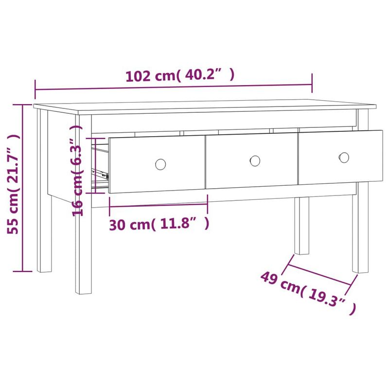 Tavolino-da-Salotto-Nero-102x49x55-cm-in-Legno-Massello-di-Pino