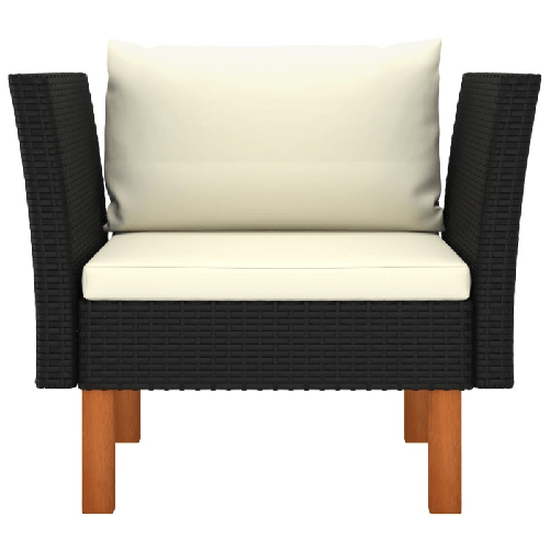 vidaXL-Divano-da-Giardino-in-Polyrattan-e-Massello-di-Eucalipto