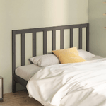 Testiera-per-Letto-Grigia-126x4x100cm-in-Legno-Massello-di-Pino