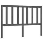Testiera-per-Letto-Grigia-126x4x100cm-in-Legno-Massello-di-Pino