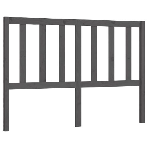 Testiera-per-Letto-Grigia-126x4x100cm-in-Legno-Massello-di-Pino
