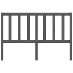 Testiera-per-Letto-Grigia-126x4x100cm-in-Legno-Massello-di-Pino