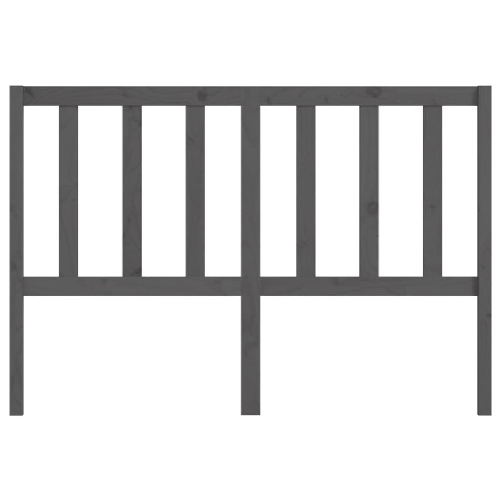 Testiera-per-Letto-Grigia-126x4x100cm-in-Legno-Massello-di-Pino