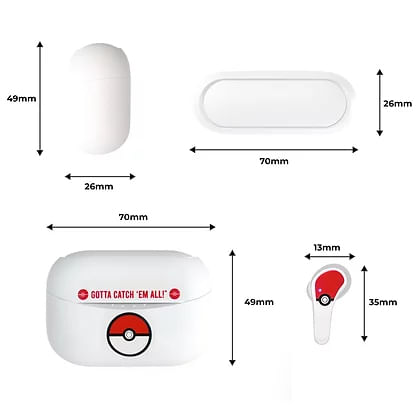 OTL-Technologies-Pokemon-Poke-ball-Cuffie-Wireless-In-ear-Musica-e-Chiamate-Bluetooth-Bianco