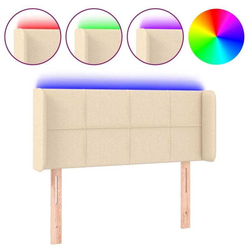 Testiera-a-LED-Crema-163x16x78-88-cm-in-Tessuto