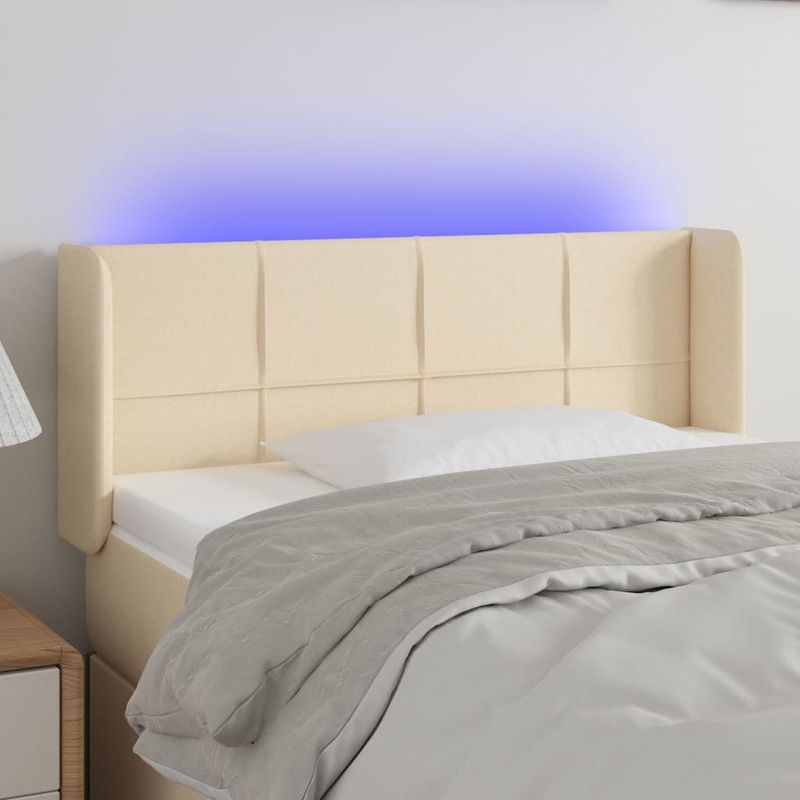 Testiera-a-LED-Crema-163x16x78-88-cm-in-Tessuto