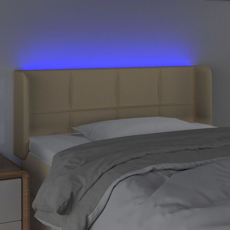 Testiera-a-LED-Crema-163x16x78-88-cm-in-Tessuto