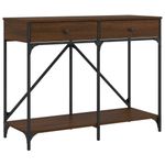vidaXL-Tavolino-Consolle-Rovere-Marrone-100x39x785-cm-Multistrato