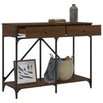 vidaXL-Tavolino-Consolle-Rovere-Marrone-100x39x785-cm-Multistrato