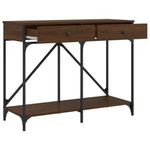 vidaXL-Tavolino-Consolle-Rovere-Marrone-100x39x785-cm-Multistrato